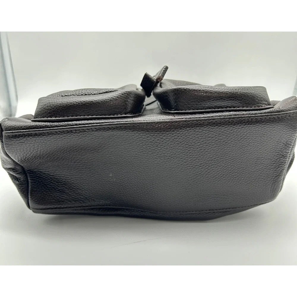 Coolcy Leather Backpack Purse Brown Leather Pebbled EUC